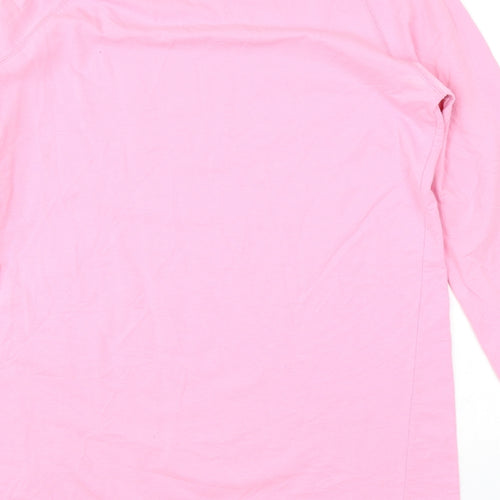 Boohoo Womens Pink Cotton Pullover Sweatshirt Size M Pullover - Girl Power