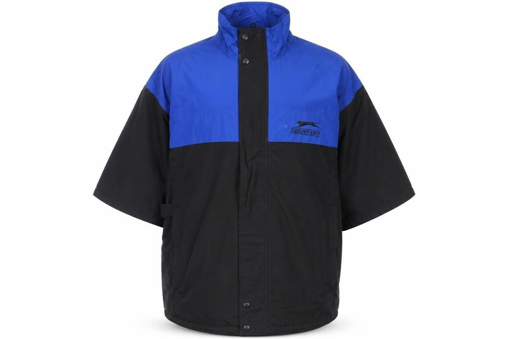 Front view of Slazenger men’s black jacket, size L, zip - 3/4 sleeves
