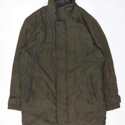 Skywear Mens Green Rain Coat Coat Size 36 Zip