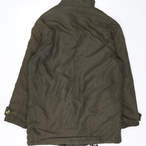 Skywear Mens Green Rain Coat Coat Size 36 Zip