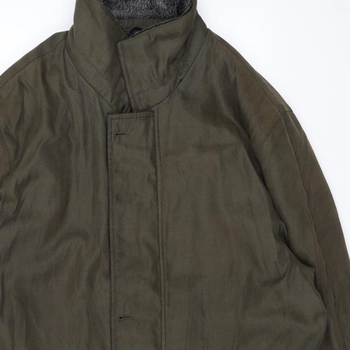 Skywear Mens Green Rain Coat Coat Size 36 Zip