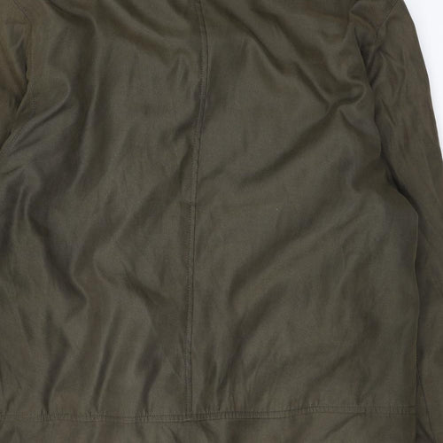 Skywear Mens Green Rain Coat Coat Size 36 Zip