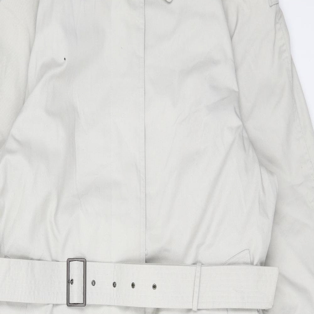 Drizzler Womens Beige Trench Coat Coat Size 18 Button - Belted