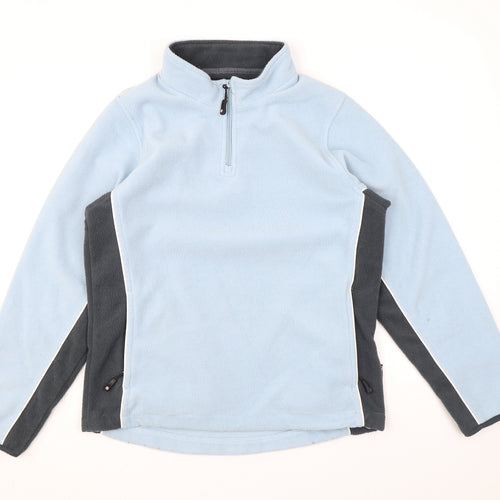 Rock Ice Womens Blue Polyester Pullover Sweatshirt Size 12 Zip