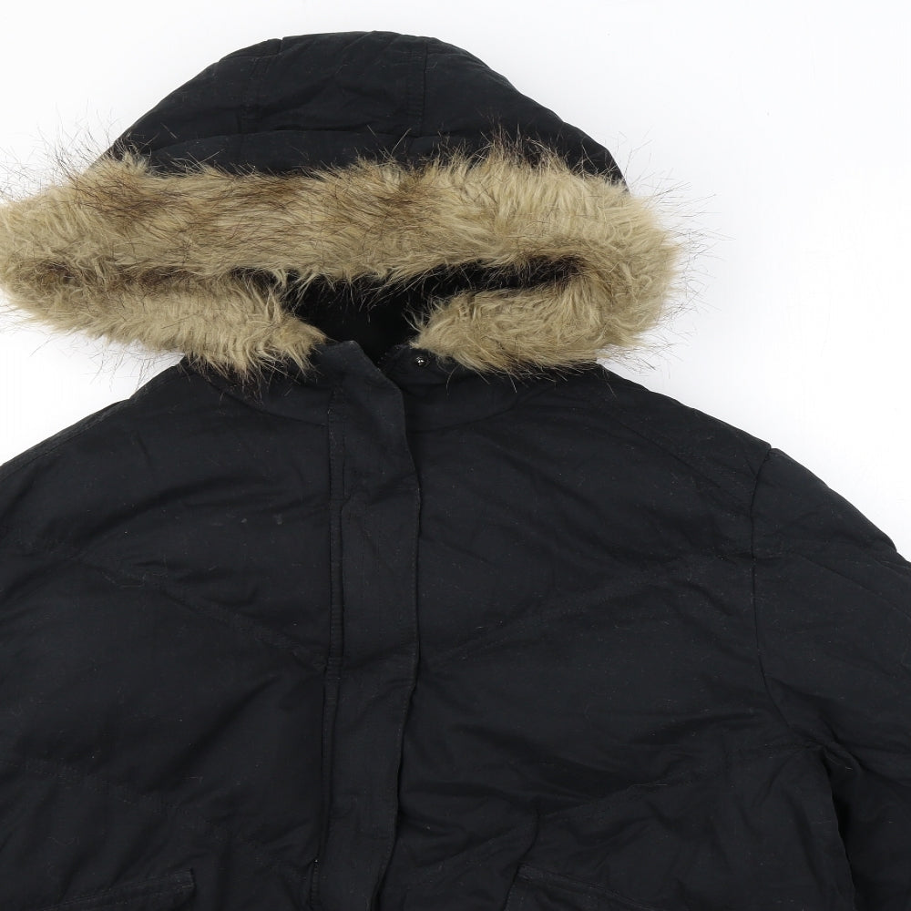 Dorothy Perkins Womens Black Bomber Jacket Coat Size 16 Zip