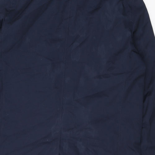 Marks and Spencer Mens Blue Trench Coat Coat Size L Button