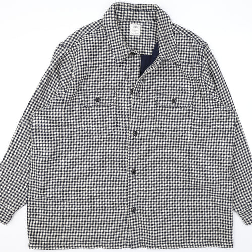 Marks and Spencer Mens Black Geometric Jacket Size 4XL Button