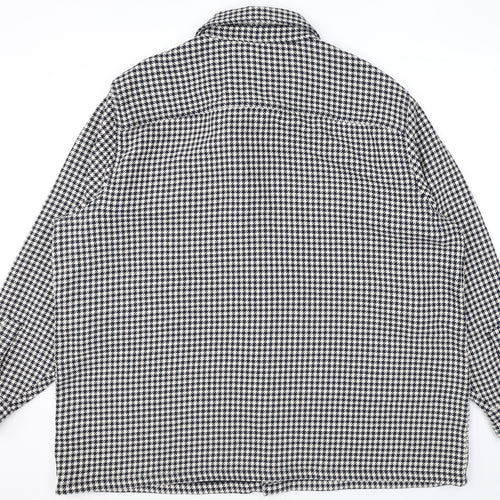 Marks and Spencer Mens Black Geometric Jacket Size 4XL Button