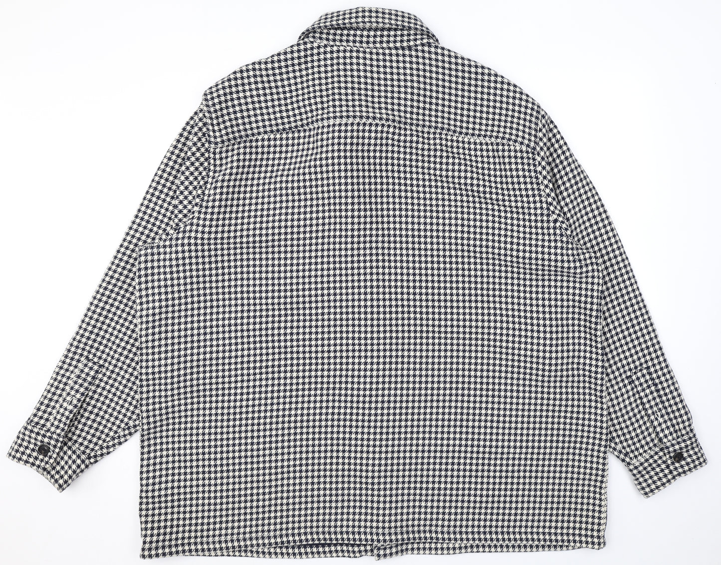 Marks and Spencer Mens Black Geometric Jacket Size 4XL Button