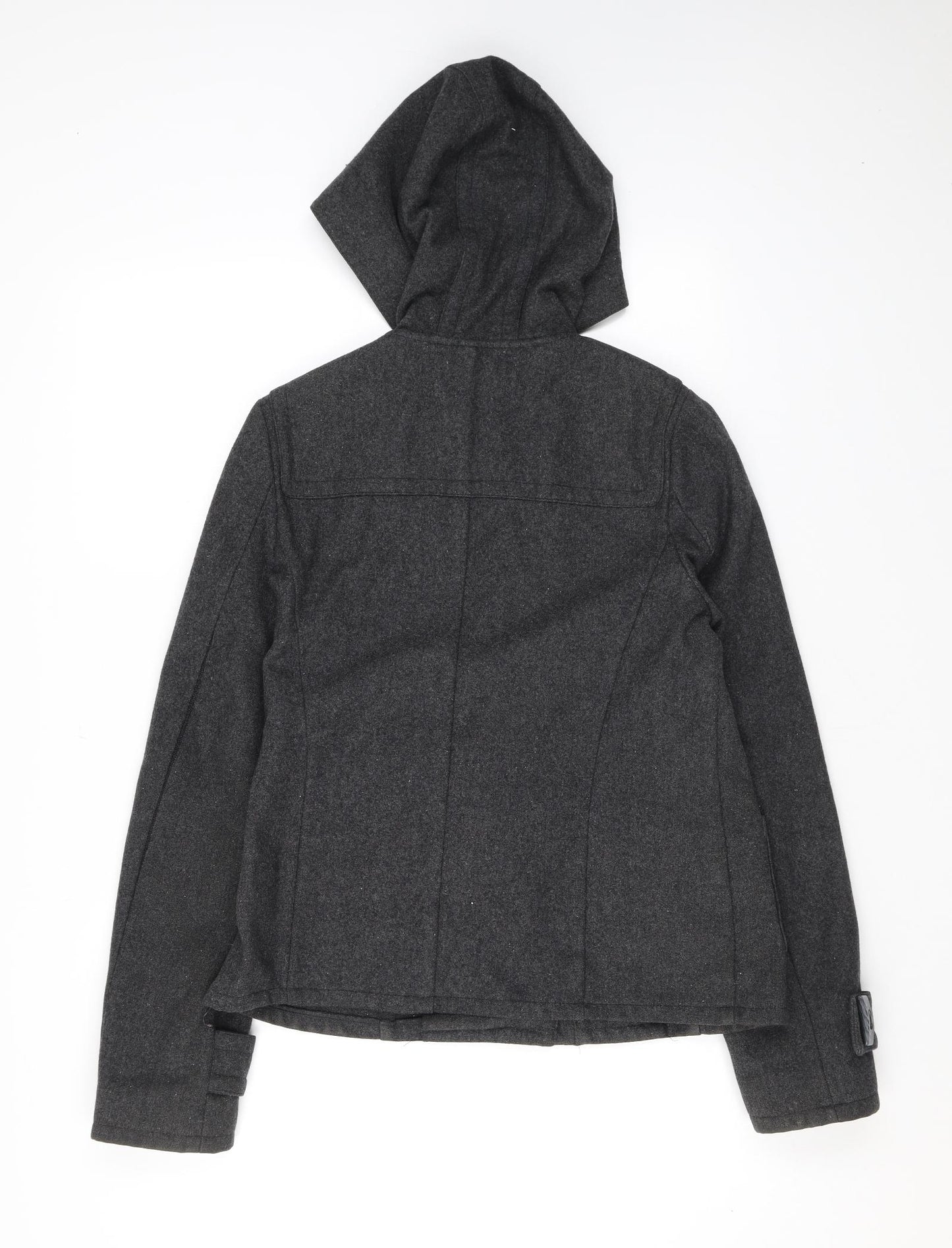 Topshop Womens Grey Overcoat Coat Size 10 Zip