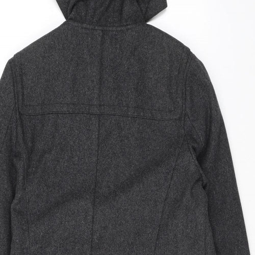 Topshop Womens Grey Overcoat Coat Size 10 Zip