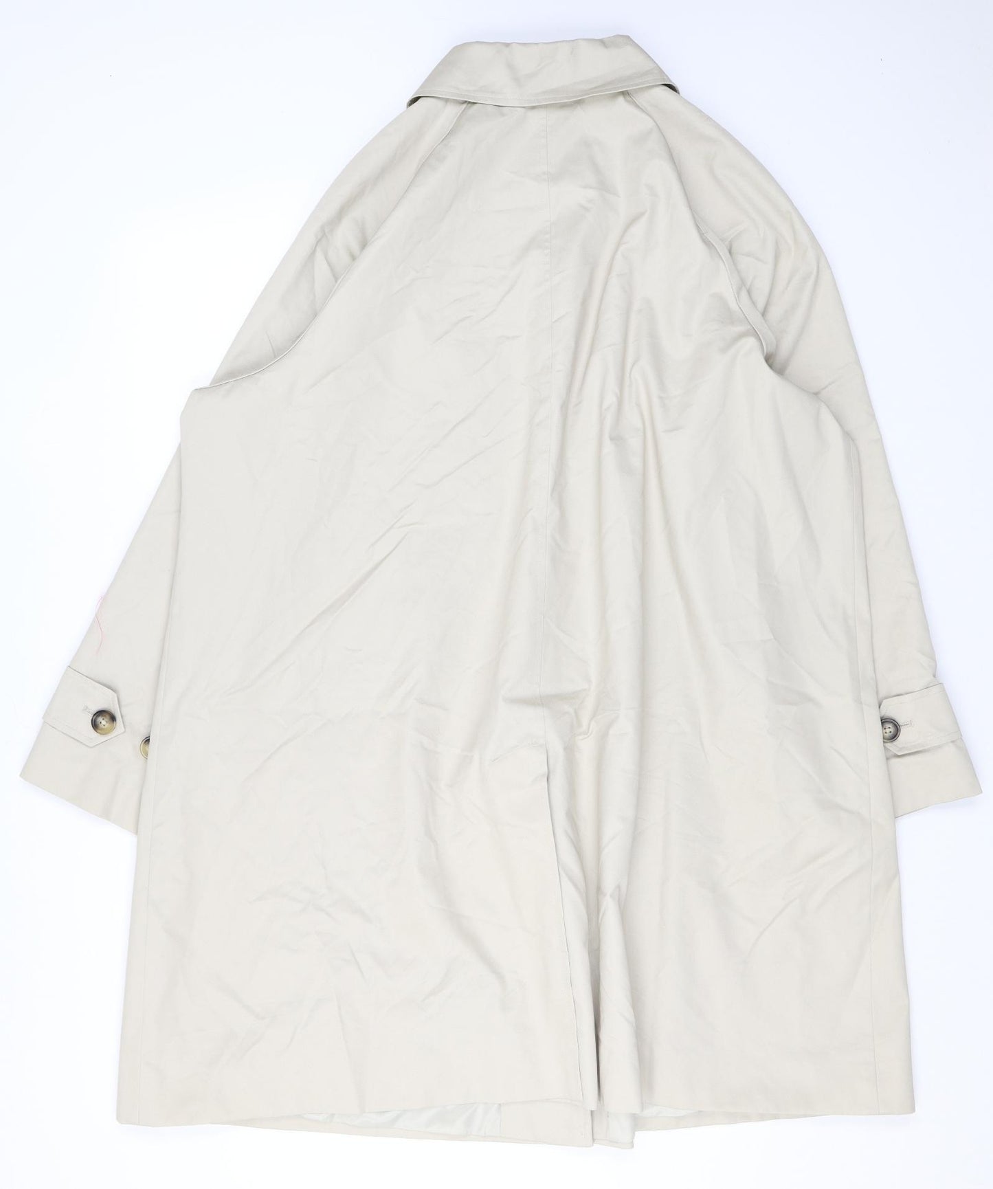 Marks and Spencer Womens Beige Trench Coat Coat Size 22 Button