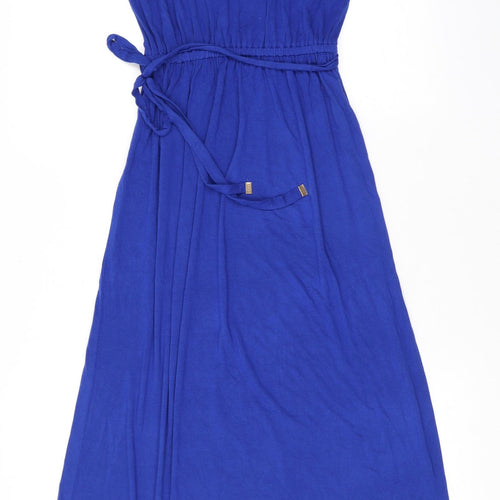 Dorothy Perkins Womens Blue Viscose Maxi Size 8 Round Neck Pullover