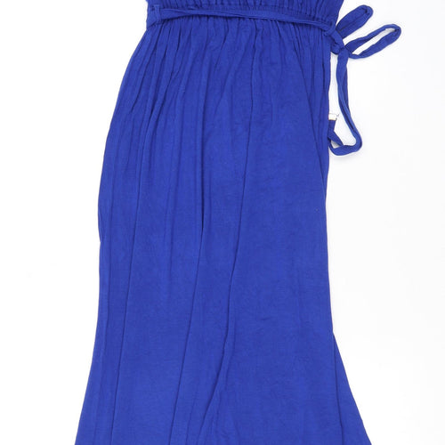 Dorothy Perkins Womens Blue Viscose Maxi Size 8 Round Neck Pullover