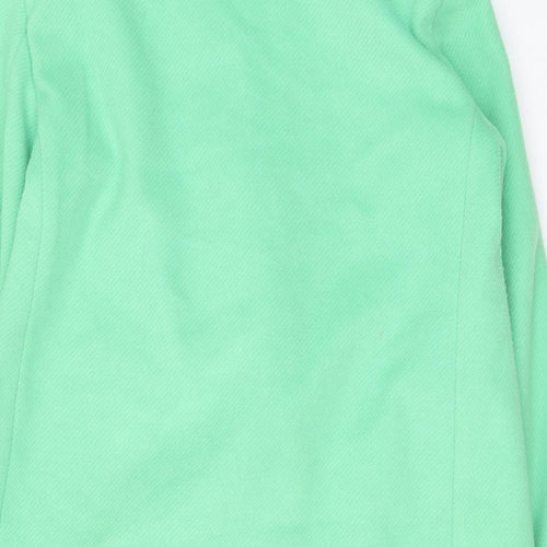 Marks and Spencer Womens Green Overcoat Coat Size 12 Button