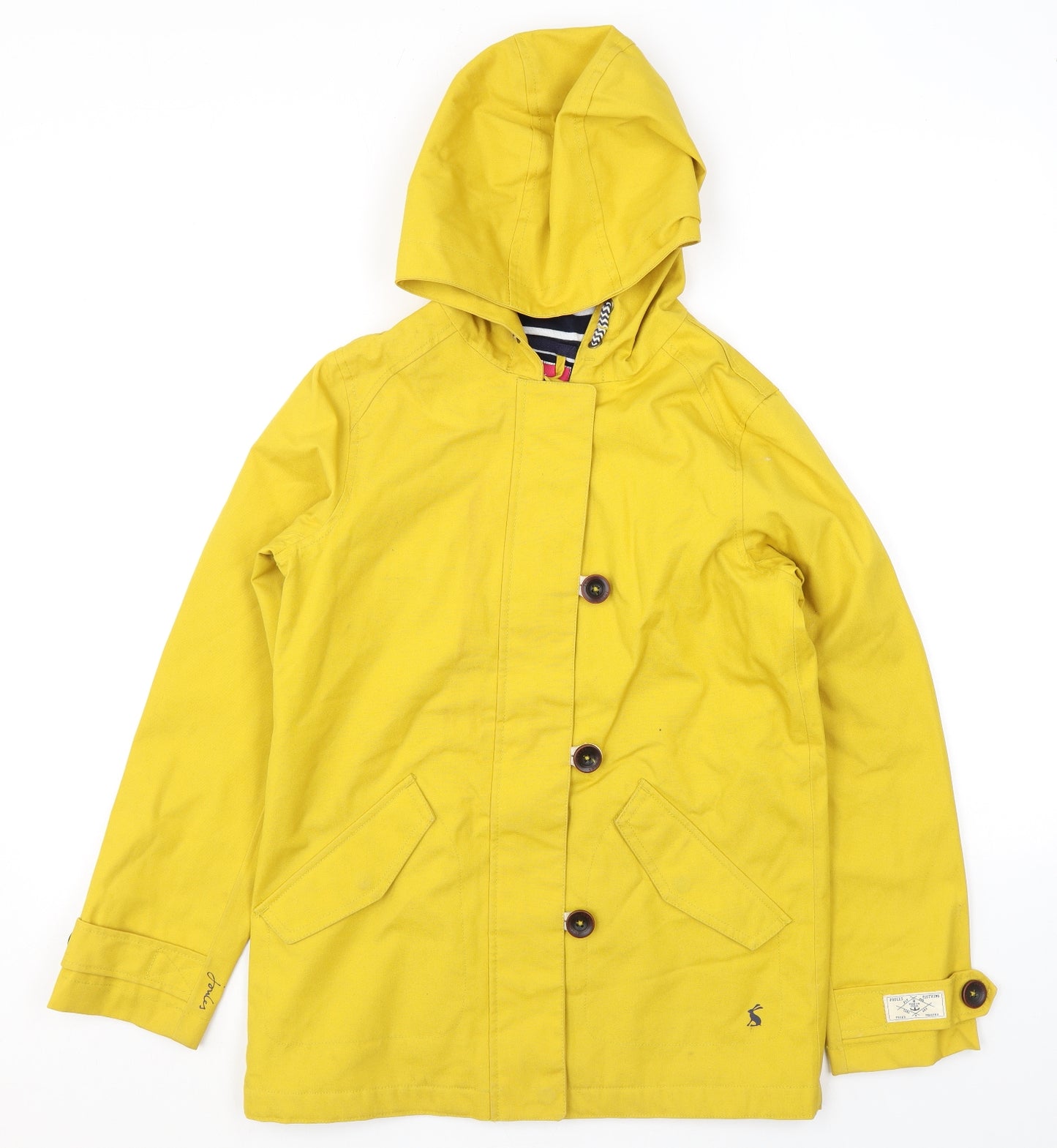 Joules Girls Yellow Rain Coat Coat Size 11-12 Years Zip