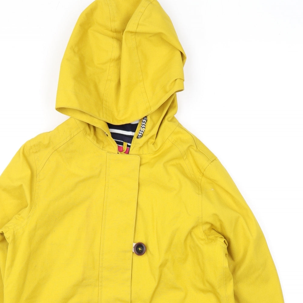 Joules Girls Yellow Rain Coat Coat Size 11-12 Years Zip