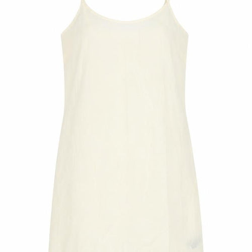 Per Una Womens Ivory Cotton Tank Dress Size 12 Scoop Neck Pullover