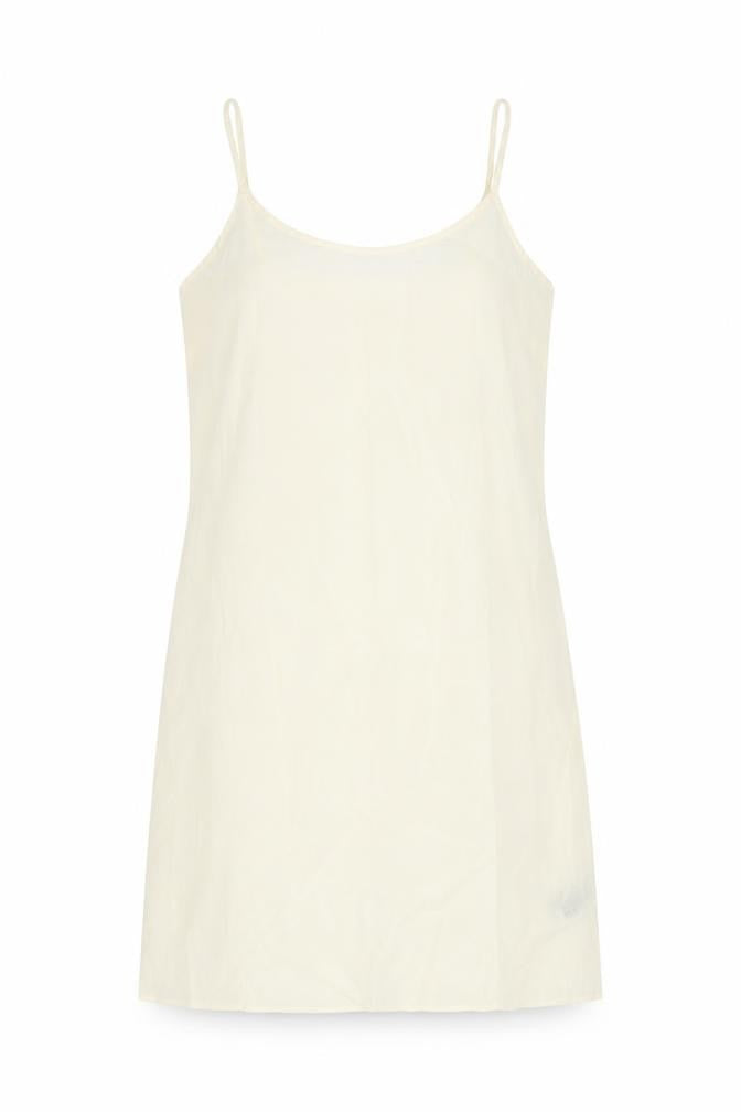 Per Una Womens Ivory Cotton Tank Dress Size 12 Scoop Neck Pullover
