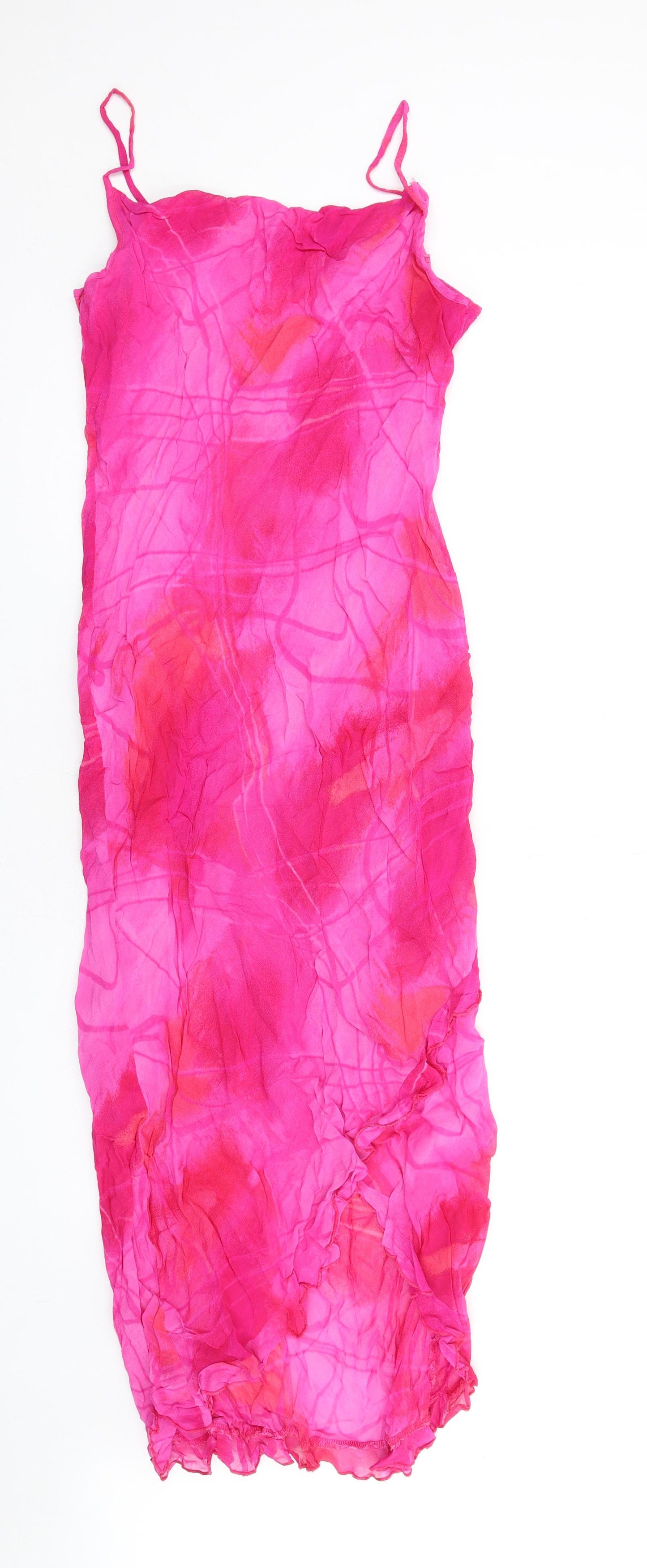 Principles Womens Pink Viscose Slip Dress Size 16 Square Neck Pullover
