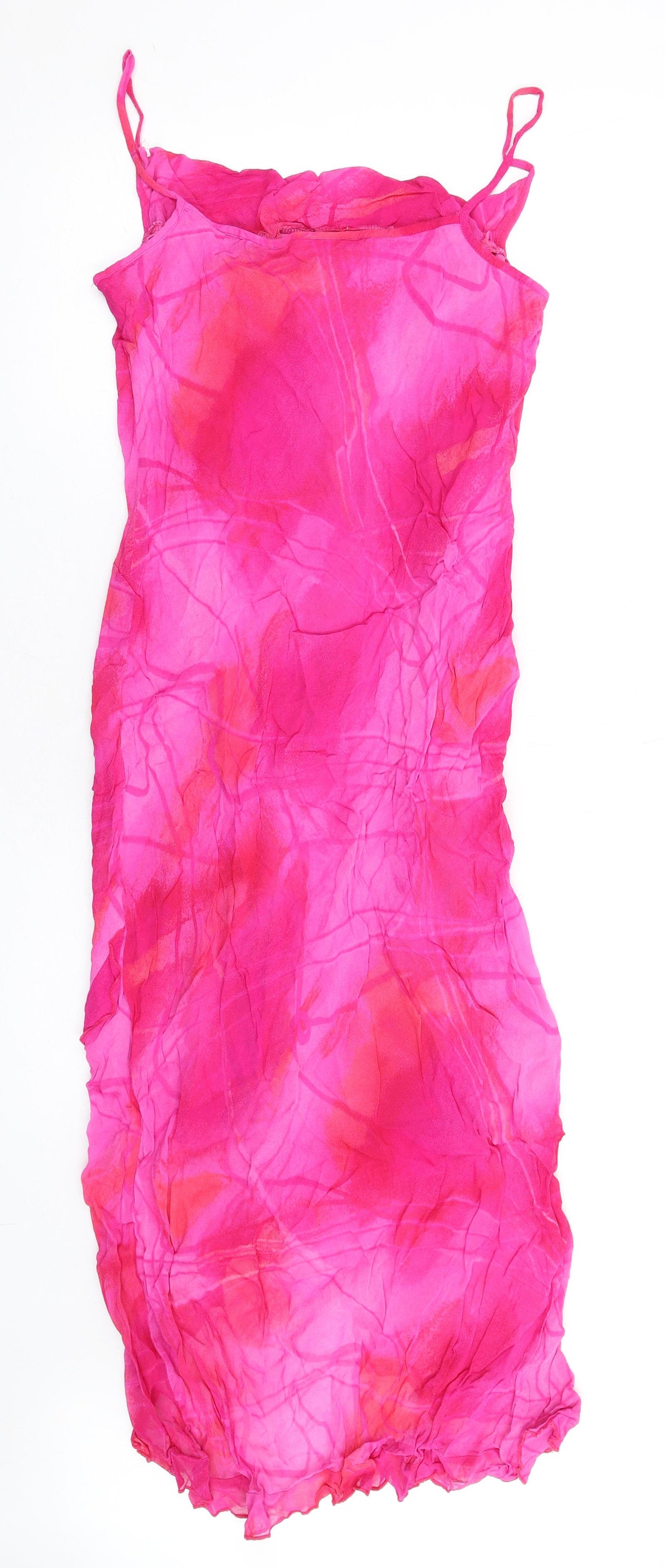 Principles Womens Pink Viscose Slip Dress Size 16 Square Neck Pullover
