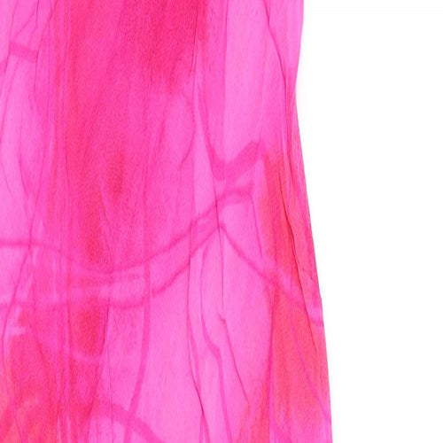 Principles Womens Pink Viscose Slip Dress Size 16 Square Neck Pullover