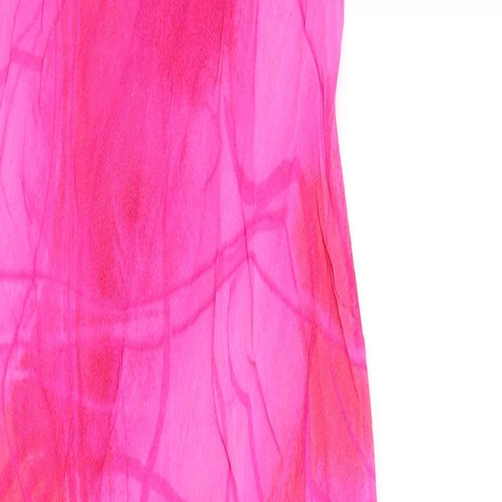 Principles Womens Pink Viscose Slip Dress Size 16 Square Neck Pullover