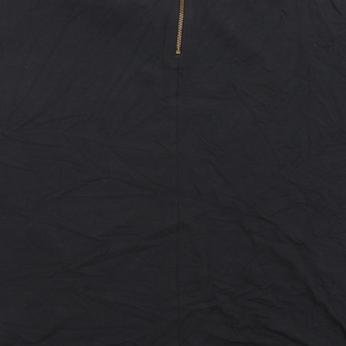 Autograph Womens Black Polyester Basic T-Shirt Size 10 Roll Neck