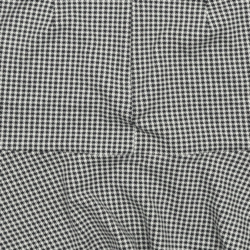 Gap Womens Black Geometric Cotton A-Line Skirt Size 10 Zip - Houndstooth