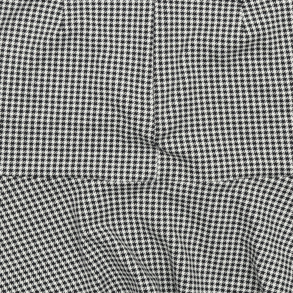 Gap Womens Black Geometric Cotton A-Line Skirt Size 10 Zip - Houndstooth