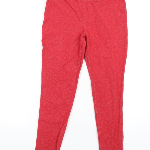 NEXT Womens Red Cotton Carrot Leggings Size 12 L27 in