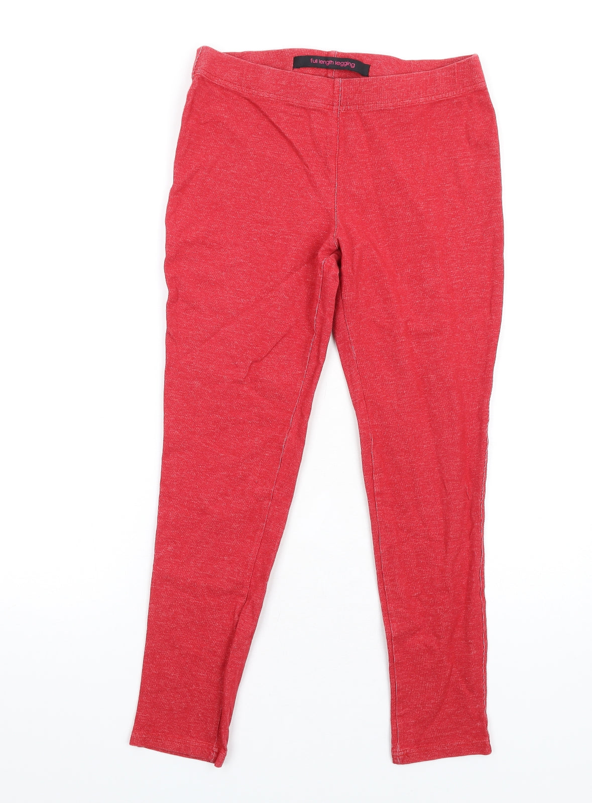 NEXT Womens Red Cotton Carrot Leggings Size 12 L27 in