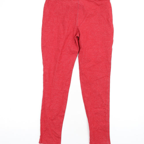NEXT Womens Red Cotton Carrot Leggings Size 12 L27 in