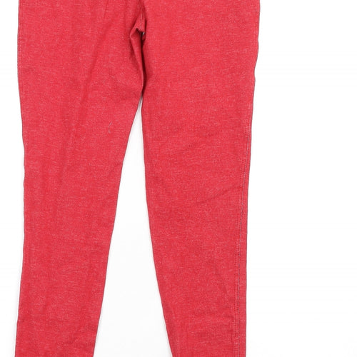 NEXT Womens Red Cotton Carrot Leggings Size 12 L27 in