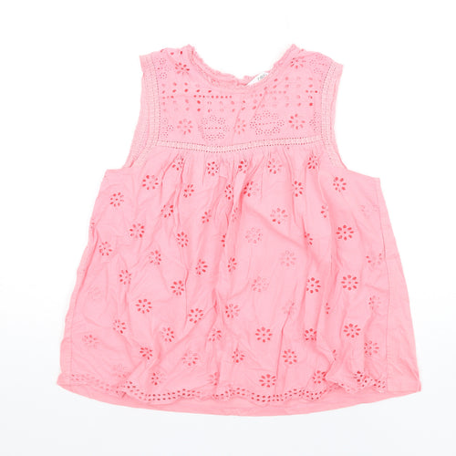 NEXT Womens Pink Cotton Basic Tank Size 12 Round Neck