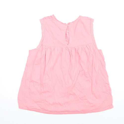 NEXT Womens Pink Cotton Basic Tank Size 12 Round Neck