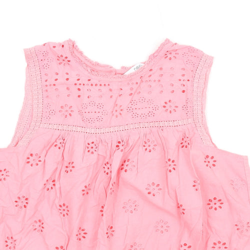 NEXT Womens Pink Cotton Basic Tank Size 12 Round Neck