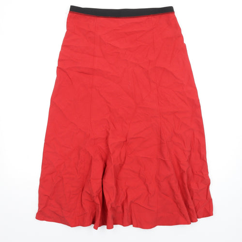 Marks and Spencer Womens Red Lyocell A-Line Skirt Size 12