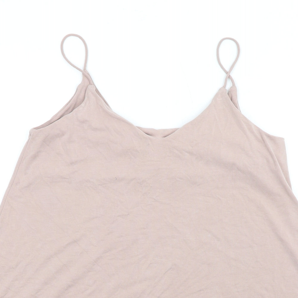 H&M Womens Pink Modal Slip Dress Size XS V-Neck Pullover