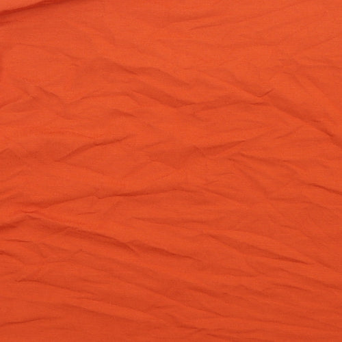 CC Womens Orange Viscose Basic T-Shirt Size XL V-Neck - Beaded Neckline