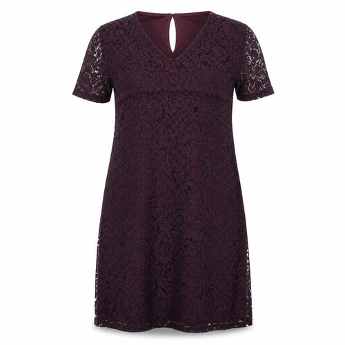 Dorothy Perkins Womens Purple Nylon A-Line Size 16 V-Neck Button