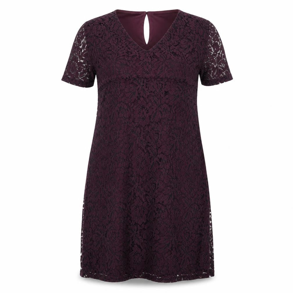 Dorothy Perkins Womens Purple Nylon A-Line Size 16 V-Neck Button