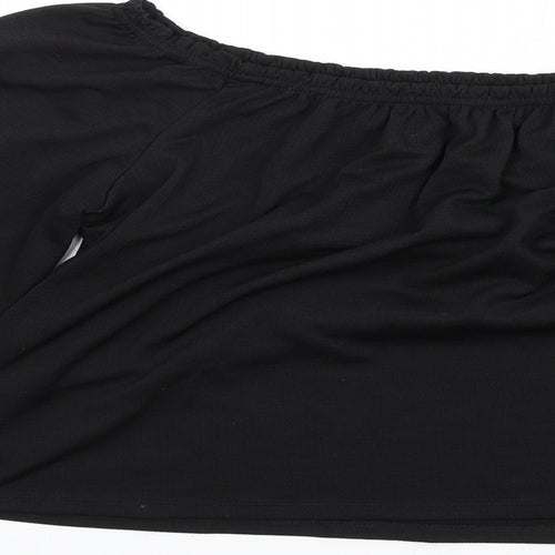 Bershka Womens Black Polyester Basic T-Shirt Size S Off the Shoulder