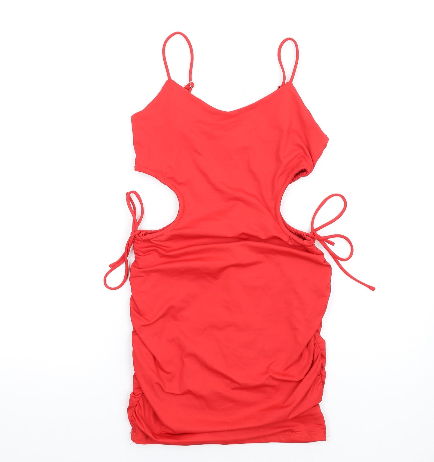 Ave&Ever Womens Red Polyester Mini Size 10 Round Neck Pullover - Cut Out
