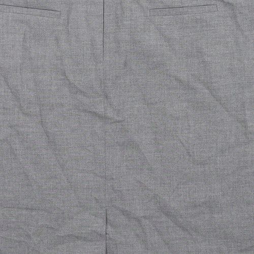 Damsel in a Dress Womens Grey Polyester Straight & Pencil Skirt Size 14 Zip