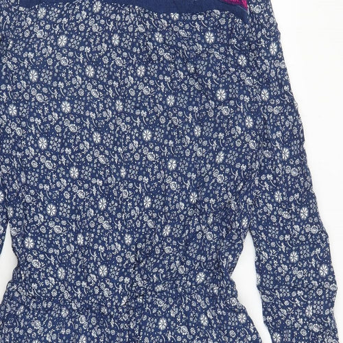 Gap Womens Blue Geometric Viscose Kaftan Size M Round Neck Pullover