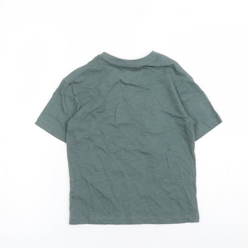 Marks and Spencer Boys Brown Cotton Basic T-Shirt Size 6-7 Years Collared Pullover