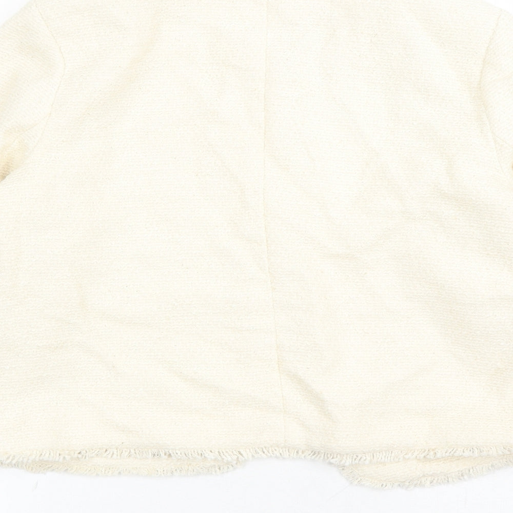 Marks and Spencer Womens Beige Jacket Size 14 Hook & Eye
