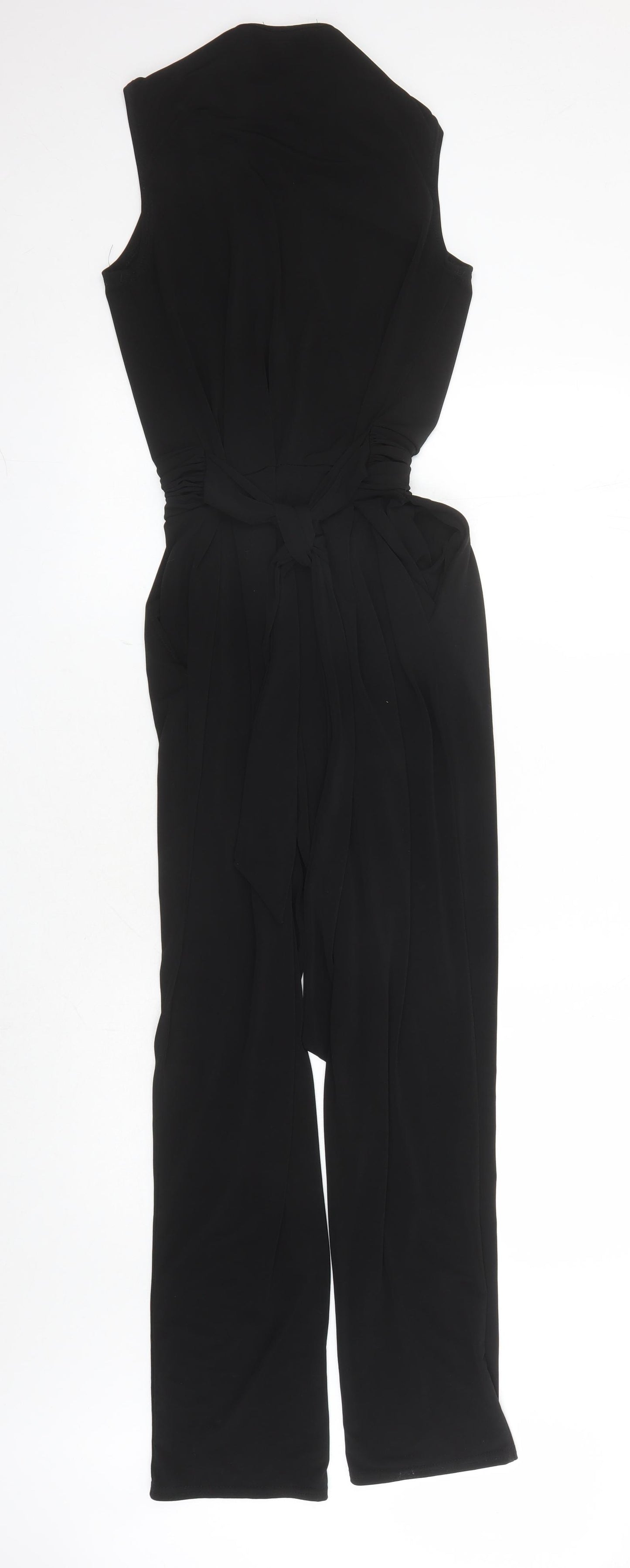 Libby Loves Womens Black Polyester Jumpsuit One-Piece Size 12 L30 in Pullover