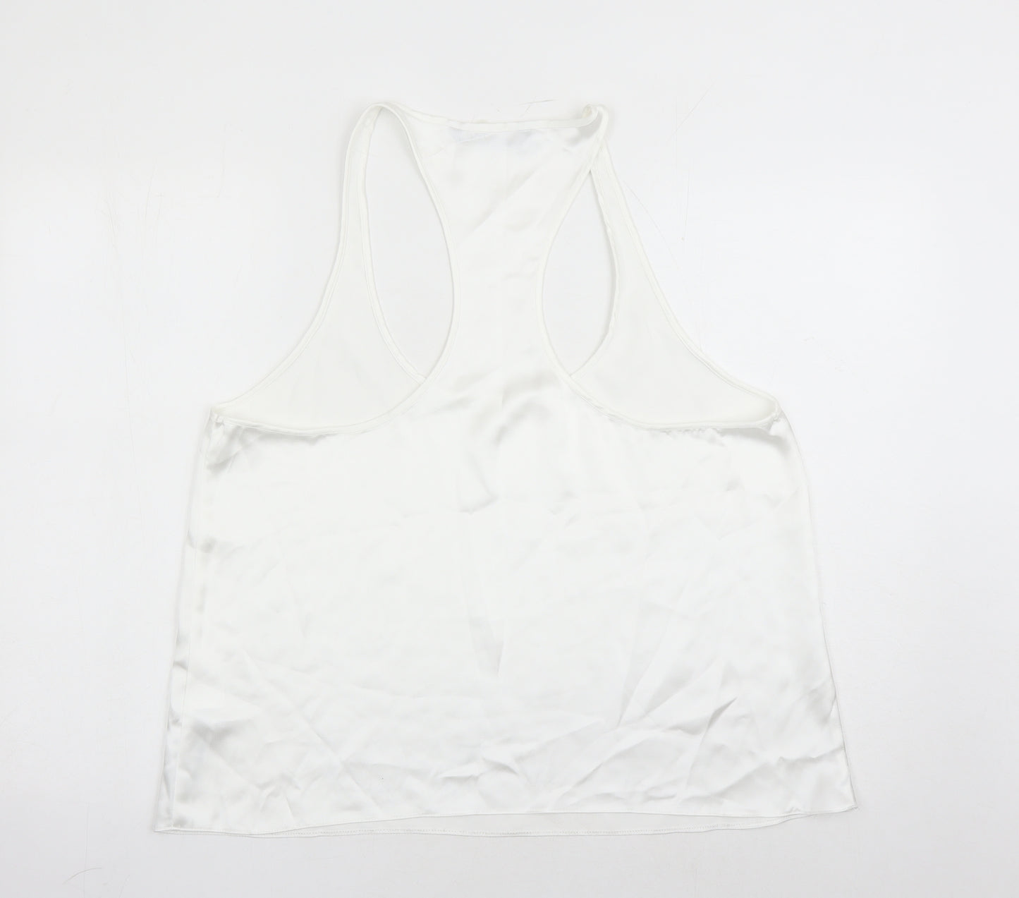 Zara Womens White Polyester Camisole Tank Size 2XL Scoop Neck